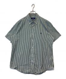 POLO RALPH LAUREN（ポロ・ラルフローレン）の古着「半袖ストライプシャツ」｜グリーン