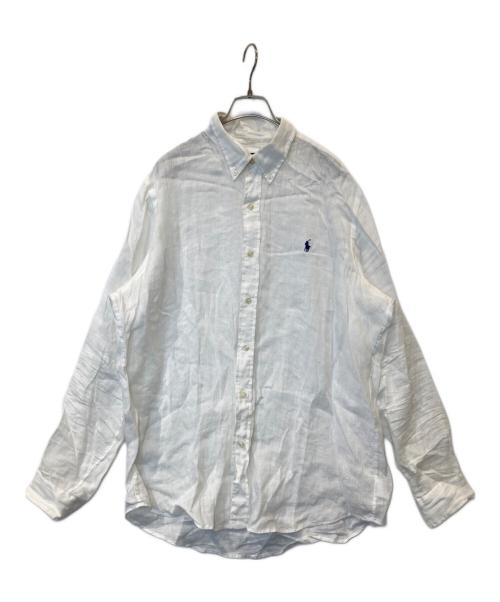 POLO RALPH LAUREN（ポロ・ラルフローレン）POLO RALPH LAUREN (ポロ・ラルフローレン) リネンシャツ ホワイト サイズ:Lの古着・服飾アイテム
