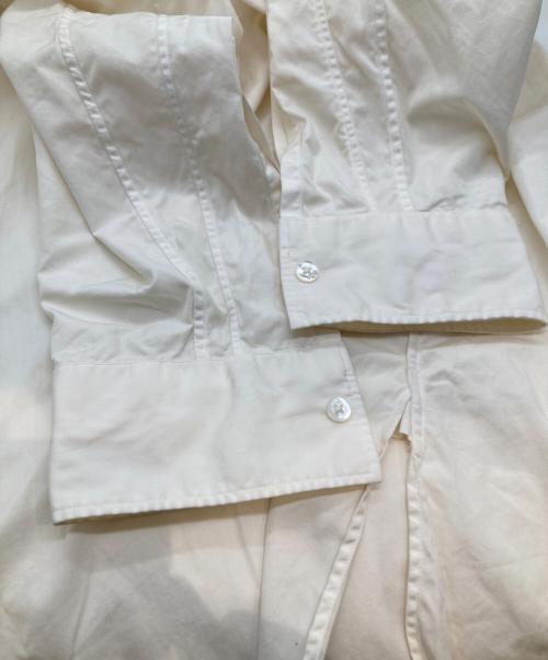 HEUGN（ユーゲン）HEUGN (ユーゲン) コットンポプリンバンドカラーシャツ SHIRT013 アイボリー サイズ:2の古着・服飾アイテム