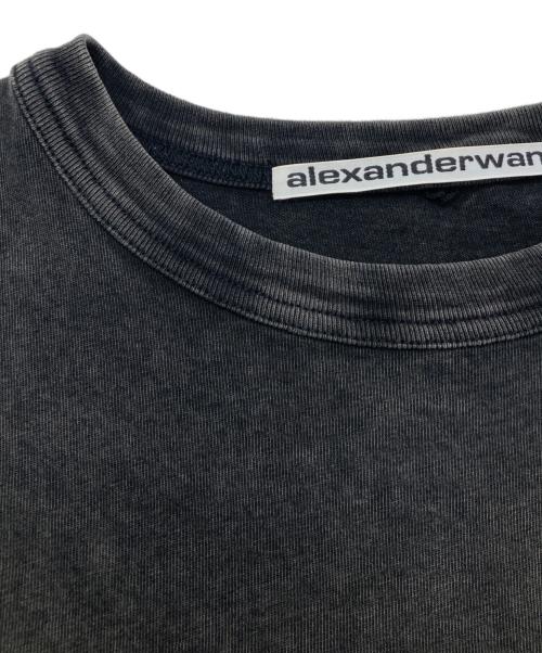 ALEXANDER WANG（アレキサンダー・ワン）ALEXANDER WANG (アレキサンダー・ワン) ハイツイストジャージーアシッドウォッシュTシャツ ブラック サイズ:Sの古着・服飾アイテム