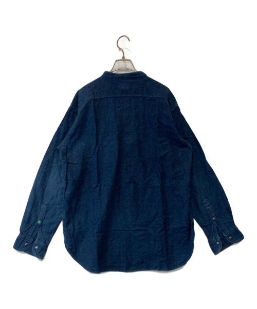 45R（フォーティファイブ・アール）45R (フォーティファイブ・アール) バンドカラーデニムシャツ インディゴ サイズ:3の古着・服飾アイテム