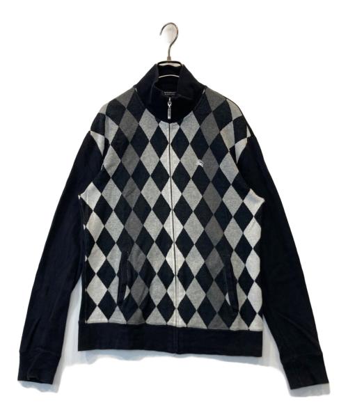 BURBERRY BLACK LABEL（バーバリーブラックレーベル）BURBERRY BLACK LABEL (バーバリーブラックレーベル) ジップアップニット ブラック サイズ:3の古着・服飾アイテム