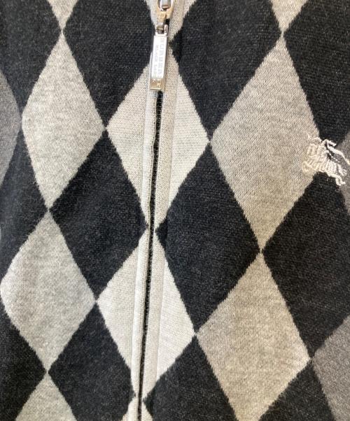 BURBERRY BLACK LABEL（バーバリーブラックレーベル）BURBERRY BLACK LABEL (バーバリーブラックレーベル) ジップアップニット ブラック サイズ:3の古着・服飾アイテム