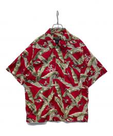 pataloha（パタロハ）の古着「90s バナナリーフ柄アロハシャツ」｜レッド