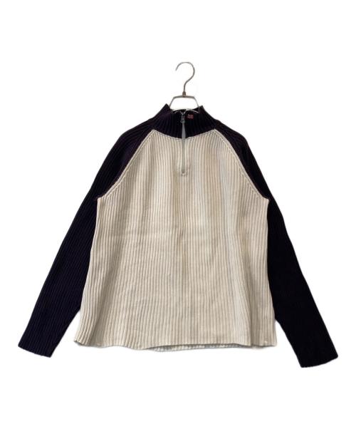 RALPH LAUREN JEANS（ラルフローレンジーンズ）RALPH LAUREN JEANS (ラルフローレンジーンズ) ハーフジップニット ベージュ サイズ:Lの古着・服飾アイテム