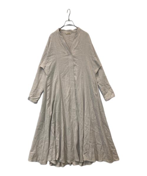 Curensology（カレンソロジー）Curensology (カレンソロジー) 長袖ワンピース CL009105ER ベージュ サイズ:FREEの古着・服飾アイテム