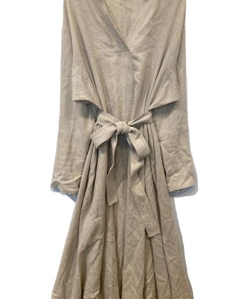 Curensology（カレンソロジー）Curensology (カレンソロジー) 長袖ワンピース CL009105ER ベージュ サイズ:FREEの古着・服飾アイテム