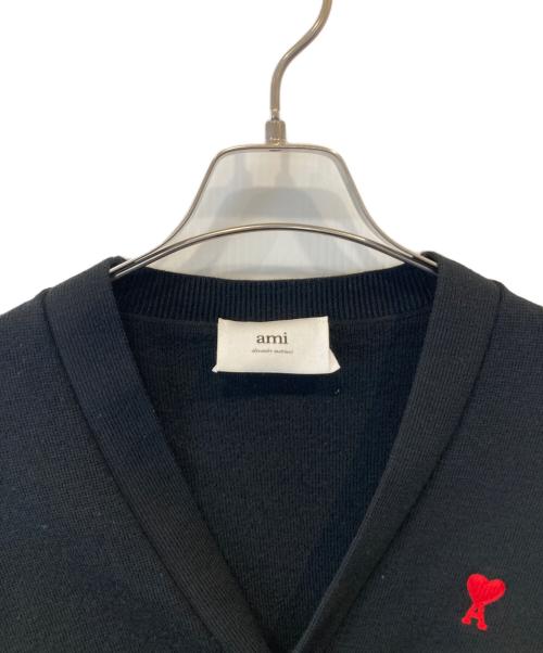 AMI PARIS（アミ パリス）AMI PARIS (アミ パリス) Ami de Coeur Cardigan　BFHKC001.001 ブラック サイズ:Mの古着・服飾アイテム