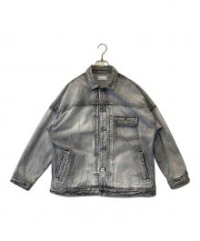 upper hights（アッパーハイツ）の古着「LOOSE JEAN ウォッシュ加工ルーズデニムジャケット 825721」｜グレー