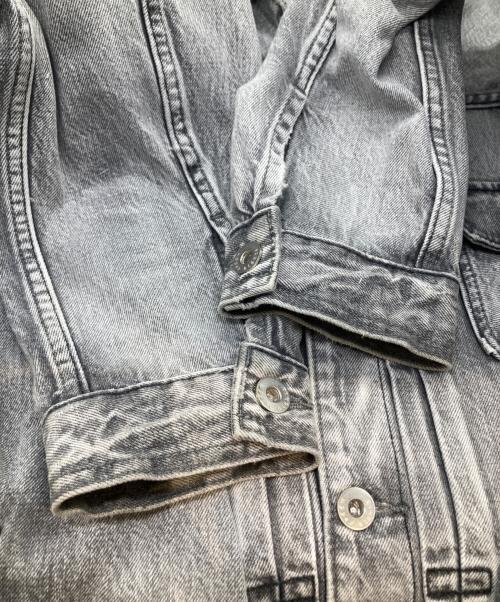 upper hights（アッパーハイツ）upper hights (アッパーハイツ) LOOSE JEAN ウォッシュ加工ルーズデニムジャケット 825721 グレーの古着・服飾アイテム