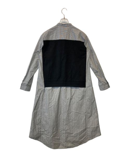 ZUCCA（ズッカ）ZUCCA (ズッカ) シャツドッキング/ワンピース ZU21FH127 グレー サイズ:Mの古着・服飾アイテム