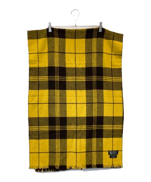 JOHNSTONS OF ELGIN（ジョンストンズオブエルガン）JOHNSTONS OF ELGIN (ジョンストンズオブエルガン) ウールカシミヤチェックマフラー イエローの古着・服飾アイテム