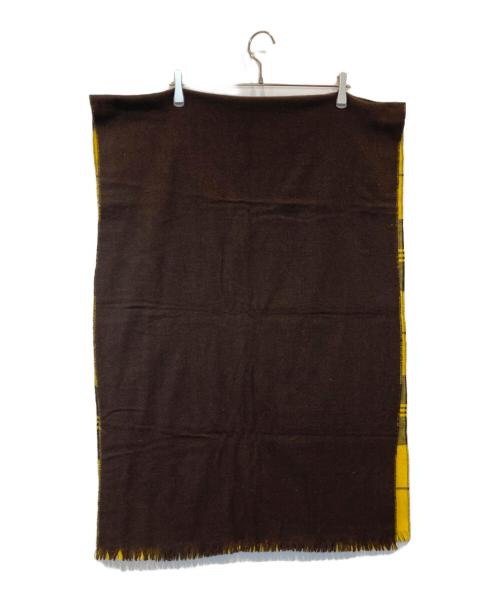 JOHNSTONS OF ELGIN（ジョンストンズオブエルガン）JOHNSTONS OF ELGIN (ジョンストンズオブエルガン) ウールカシミヤチェックマフラー イエローの古着・服飾アイテム