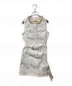 MICHAEL KORSマイケル・コース）の古着「チェーン付デニムミニドレス」｜ホワイト