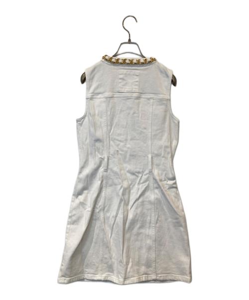 MICHAEL KORS（マイケル・コース）MICHAEL KORS (マイケル・コース) チェーン付デニムミニドレス ホワイト サイズ:2/26の古着・服飾アイテム