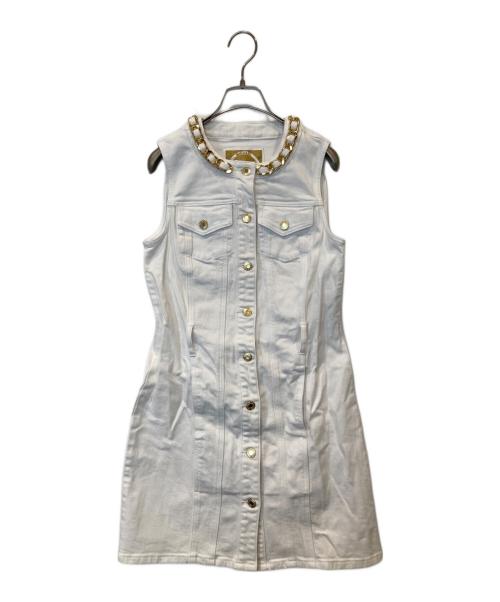 MICHAEL KORS（マイケル・コース）MICHAEL KORS (マイケル・コース) チェーン付デニムミニドレス ホワイト サイズ:2/26の古着・服飾アイテム