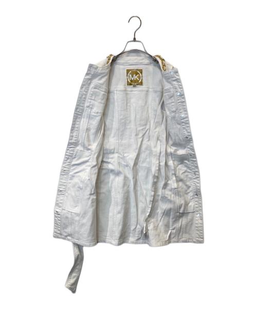 MICHAEL KORS（マイケル・コース）MICHAEL KORS (マイケル・コース) チェーン付デニムミニドレス ホワイト サイズ:2/26の古着・服飾アイテム