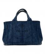 PRADAプラダ）の古着「カナパデニムトートバッグ（S) 1BG439 239/F」｜インディゴ