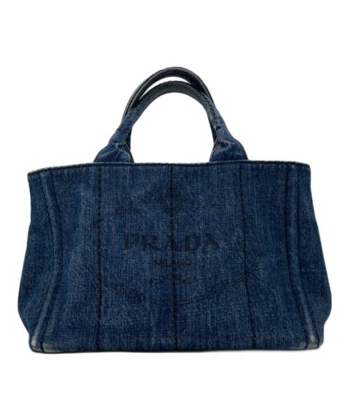 PRADA（プラダ）PRADA (プラダ) カナパデニムトートバッグ（S) 1BG439 239/F インディゴの古着・服飾アイテム