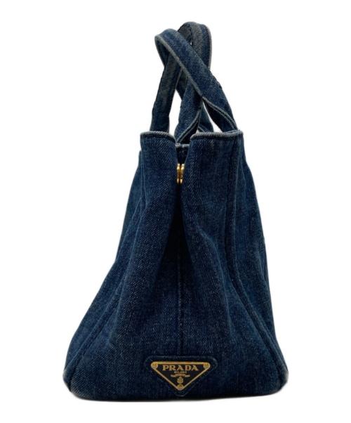 PRADA（プラダ）PRADA (プラダ) カナパデニムトートバッグ（S) 1BG439 239/F インディゴの古着・服飾アイテム
