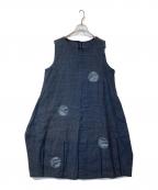 樹庵工房ジュアンコウボウ）の古着「ノースリーブワンピース」｜ネイビー