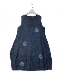 樹庵工房（ジュアンコウボウ）の古着「ノースリーブワンピース」｜ネイビー