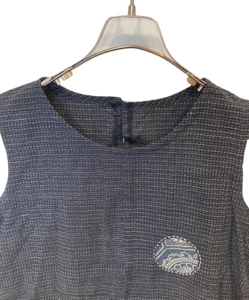 樹庵工房（ジュアンコウボウ）樹庵工房 (ジュアンコウボウ) ノースリーブワンピース ネイビー サイズ:FREEの古着・服飾アイテム