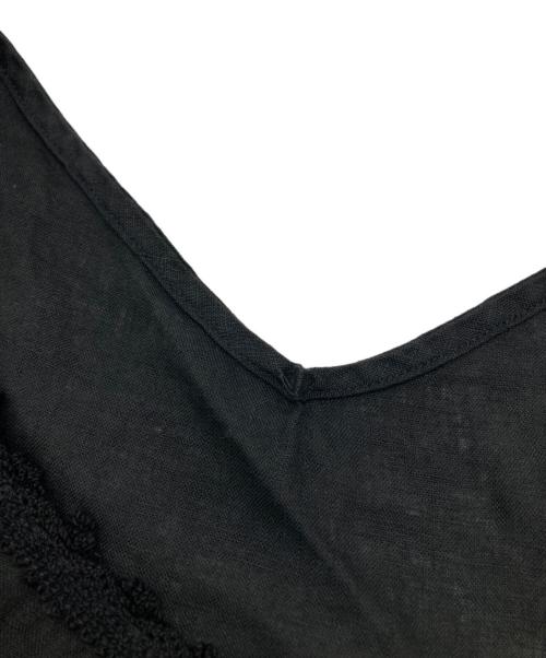 nest Robe（ネストローブ）nest Robe (ネストローブ) リネンレース付きワンピース 01245-1516-20 ブラック サイズ:FREEの古着・服飾アイテム