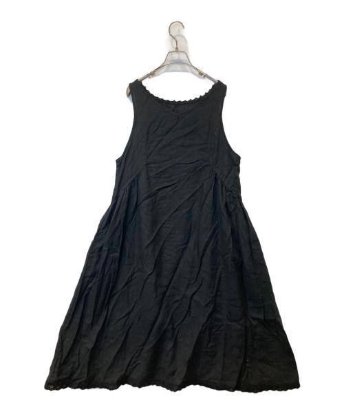nest Robe（ネストローブ）nest Robe (ネストローブ) リネンレース付きワンピース 01245-1516-20 ブラック サイズ:FREEの古着・服飾アイテム