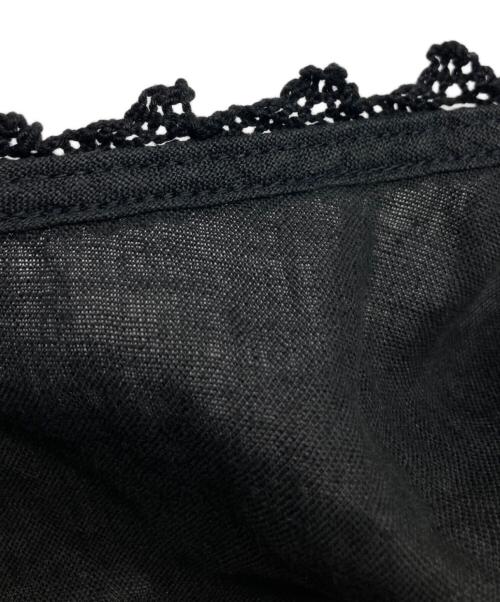 nest Robe（ネストローブ）nest Robe (ネストローブ) リネンレース付きワンピース 01245-1516-20 ブラック サイズ:FREEの古着・服飾アイテム