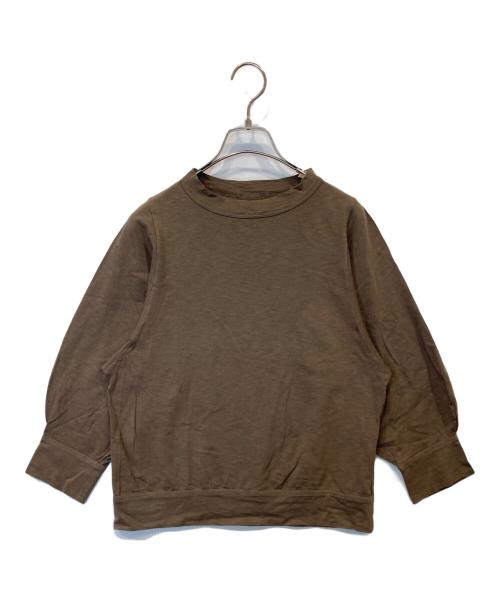 45R（フォーティファイブ・アール）45R (フォーティファイブ・アール) スーピマ天竺のパフTシャツ 70370151 ブラウン サイズ:2の古着・服飾アイテム