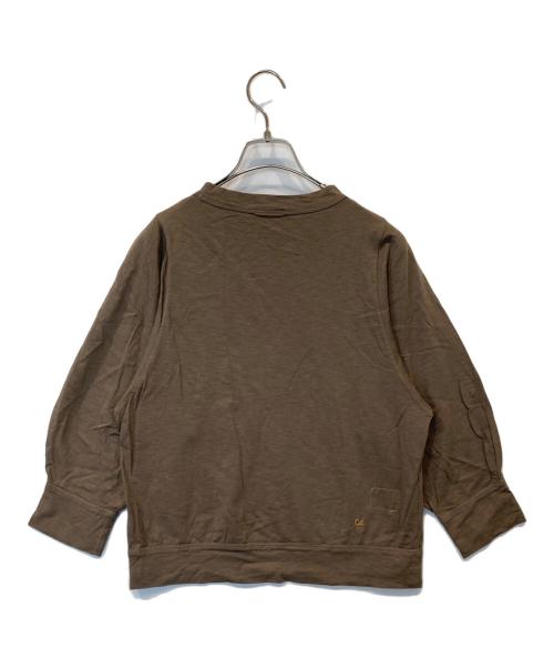 45R（フォーティファイブ・アール）45R (フォーティファイブ・アール) スーピマ天竺のパフTシャツ 70370151 ブラウン サイズ:2の古着・服飾アイテム