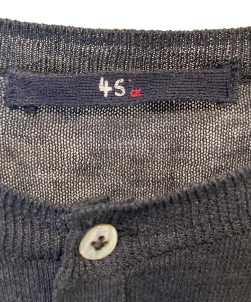45R（フォーティファイブ・アール）45R (フォーティファイブ・アール) ギマニットカーディガン 5078022 ネイビー サイズ:2の古着・服飾アイテム