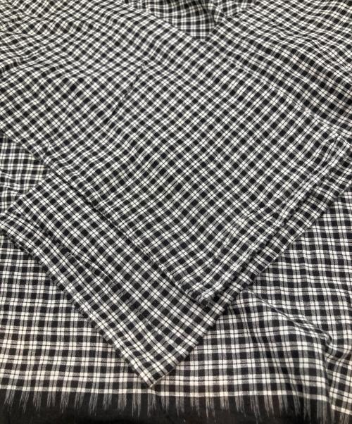 45R（フォーティファイブ・アール）45R (フォーティファイブ・アール) チェックブラウス 8-05-3904 ブラックの古着・服飾アイテム