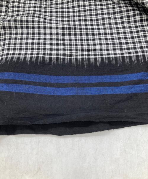 45R（フォーティファイブ・アール）45R (フォーティファイブ・アール) チェックブラウス 8-05-3904 ブラックの古着・服飾アイテム