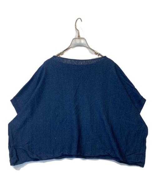 45R（フォーティファイブ・アール）45R (フォーティファイブ・アール) ギマニット ショートスリーブニット 5078032 ネイビーの古着・服飾アイテム