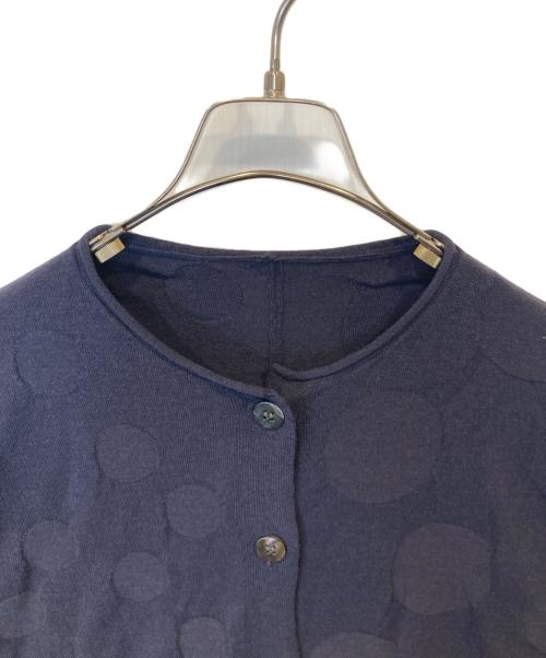 Y's for living（ワイズフォーリビング）Y'S for living (ワイズフォーリビング) ドット柄カーディガン ネイビー サイズ:不明の古着・服飾アイテム