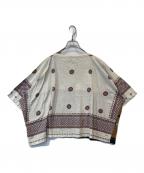 45Rフォーティファイブ・アール）の古着「度詰天竺の水玉プリントビッグTシャツ」｜ベージュ