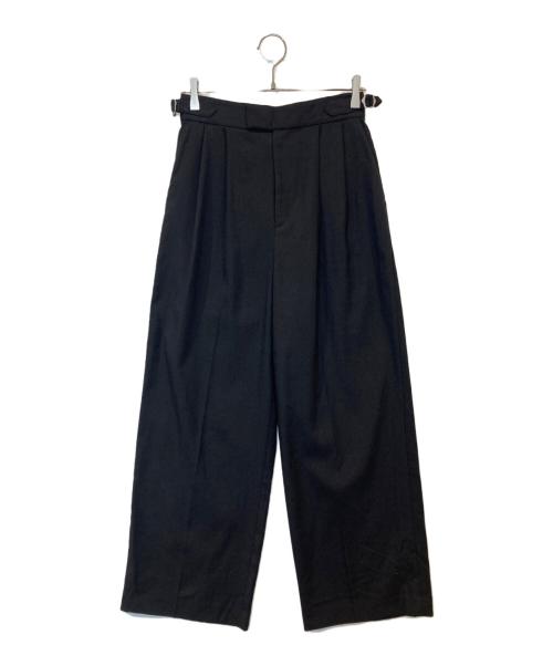 SHIPS（シップス）SHIPS (シップス) 麻調 合繊 2タック ワイド パンツ　313-13-0231 ブラック サイズ:40の古着・服飾アイテム