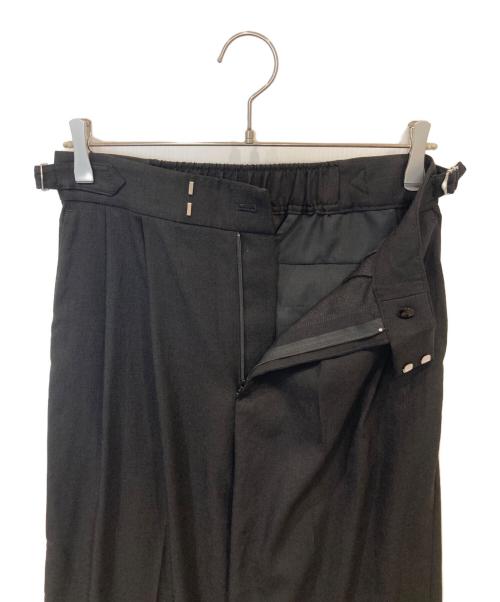 SHIPS（シップス）SHIPS (シップス) 麻調 合繊 2タック ワイド パンツ　313-13-0231 ブラック サイズ:40の古着・服飾アイテム