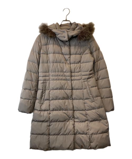 UNTITLED（アンタイトル）UNTITLED (アンタイトル) フーデットタフタダウンコート 153-95614 ベージュ サイズ:3の古着・服飾アイテム
