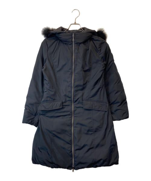 UNTITLED（アンタイトル）UNTITLED (アンタイトル) リバーシブルロングダウン　153-93606 ネイビー サイズ:2の古着・服飾アイテム