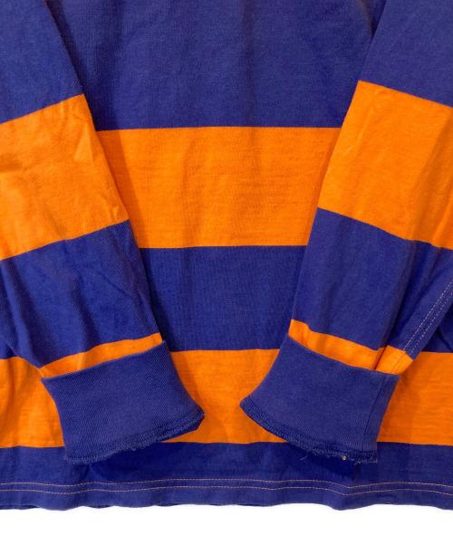 POLO RALPH LAUREN（ポロ・ラルフローレン）POLO RALPH LAUREN (ポロ・ラルフローレン) ラガーシャツ ネイビー×オレンジ サイズ:Lの古着・服飾アイテム