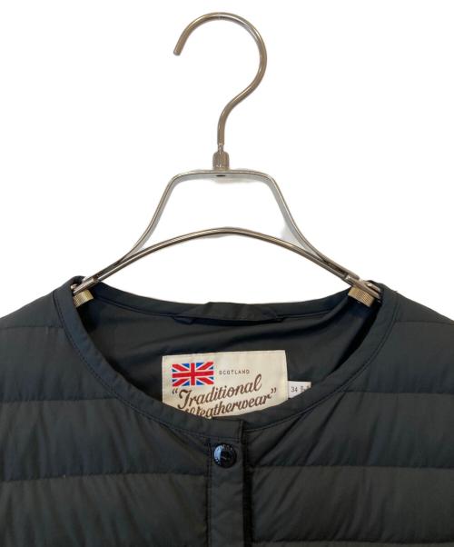 Traditional Weatherwear（トラディショナルウェザーウェア）Traditional Weatherwear (トラディショナルウェザーウェア) ARKLEY LONG INNER DOWN / アークリー ロングインナーダウン A192APDCO169OC ブラック サイズ:34の古着・服飾アイテム