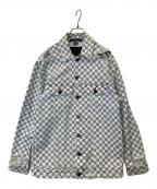 ALEXANDER WANGアレキサンダー・ワン）の古着「ダメージデニムジャケット　601-7221079」｜グレー×ホワイト