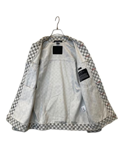 ALEXANDER WANG（アレキサンダー・ワン）ALEXANDER WANG (アレキサンダー・ワン) ダメージデニムジャケット　601-7221079 グレー×ホワイト サイズ:Sの古着・服飾アイテム