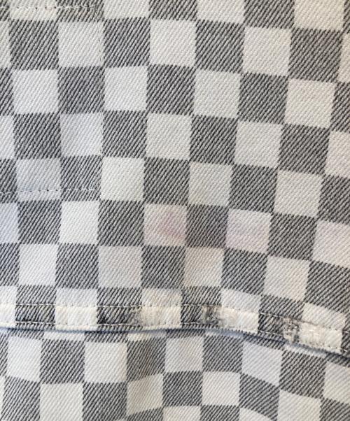 ALEXANDER WANG（アレキサンダー・ワン）ALEXANDER WANG (アレキサンダー・ワン) ダメージデニムジャケット　601-7221079 グレー×ホワイト サイズ:Sの古着・服飾アイテム