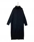 BEAUTY&YOUTHビューティーアンドユース）の古着「キャメルミックス タートルネックニットワンピース　1626-699-4258-0900」｜ブラック