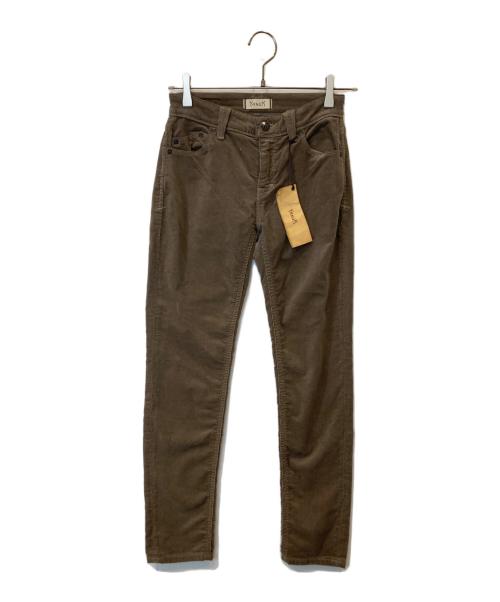 YANUK（ヤヌーク）YANUK (ヤヌーク) コーデュロイ アンクルスキニー ウォームパンツ PATRICIA 57183219 ブラウン サイズ:24 未使用品の古着・服飾アイテム