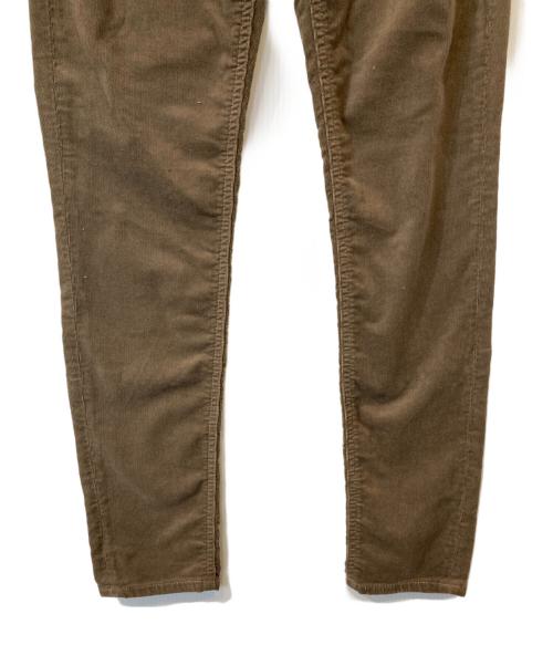 YANUK（ヤヌーク）YANUK (ヤヌーク) コーデュロイ アンクルスキニー ウォームパンツ PATRICIA 57183219 ブラウン サイズ:24 未使用品の古着・服飾アイテム